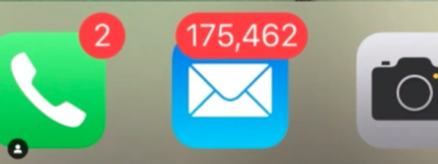 one user had an astonishing 175K unread emails